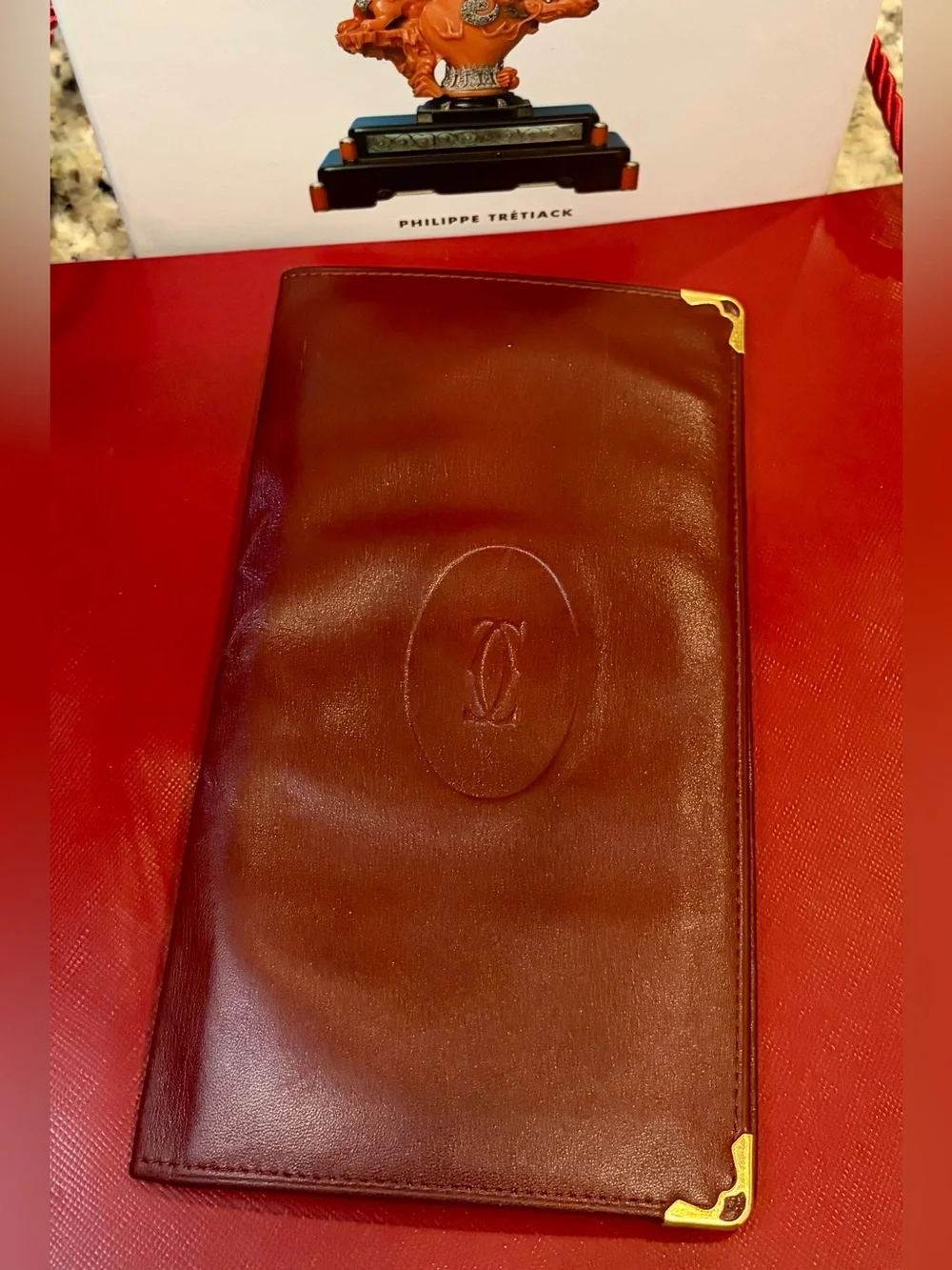 VTG. Cartier Burgundy Leather Men’s Wallet